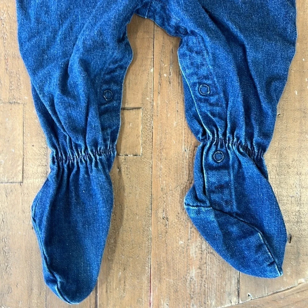 Oshkosh vintage denim footed overalls